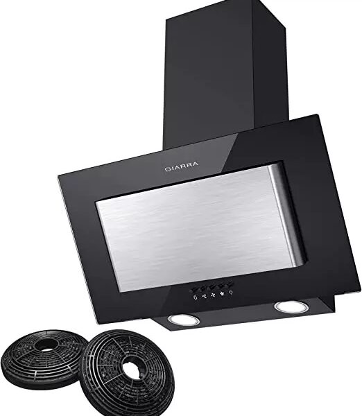 HOTTE MURALE INCLINEE CIARRA CBCB6736D 60CM 370 m3/h 63db - site Surplus Habitat