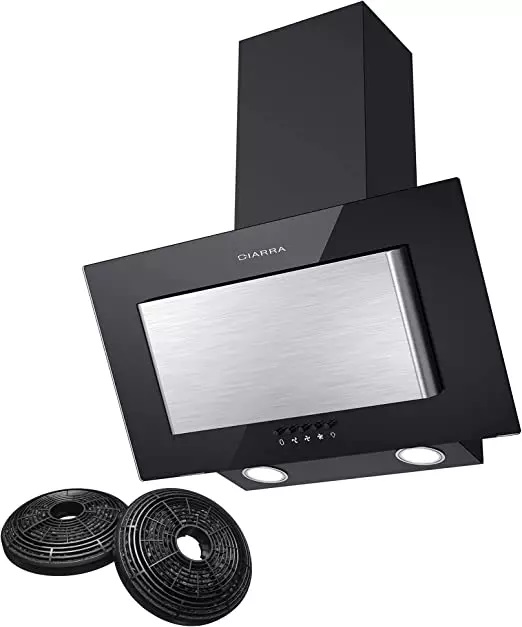 HOTTE MURALE INCLINEE CIARRA CBCB6736D 60CM 370 m3/h 63db - site Surplus Habitat