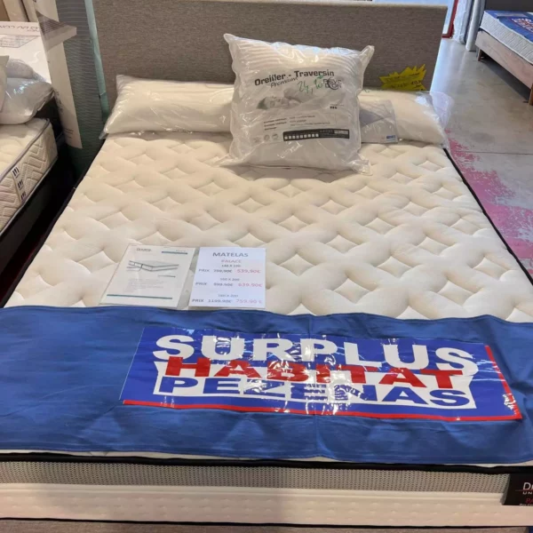MATELAS DOUBLE FACE A RESSORTS ENSACHES AVEC FACE SOFT - site Surplus Habitat 34