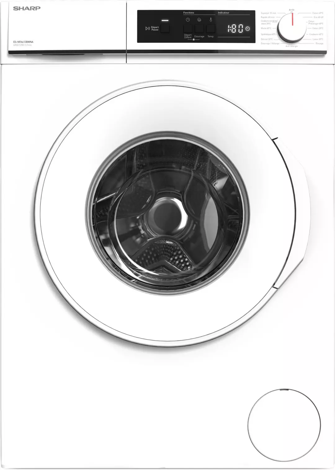 SHARP LAVE LINGE FRONTAL 6KG 1200 TR ESNFA612BWNA