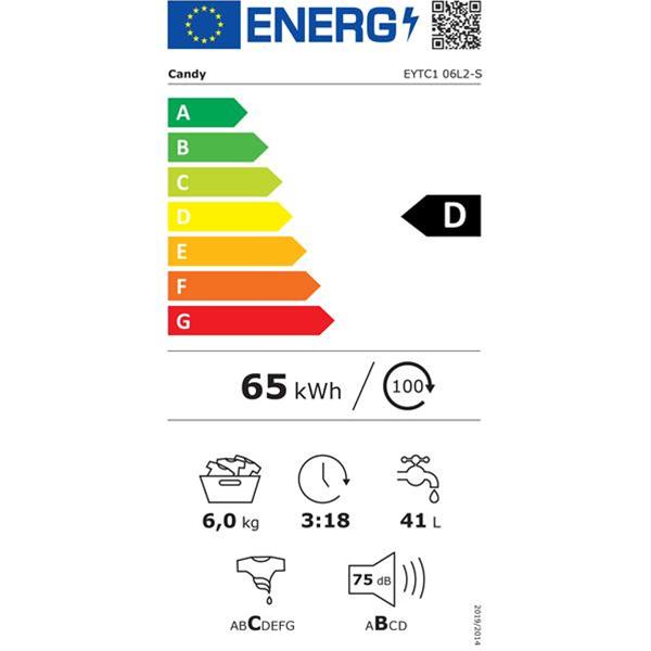 LAVE LINGE TOP CANDY EYTC106L2-S 6KG 1000 TR – Image 3