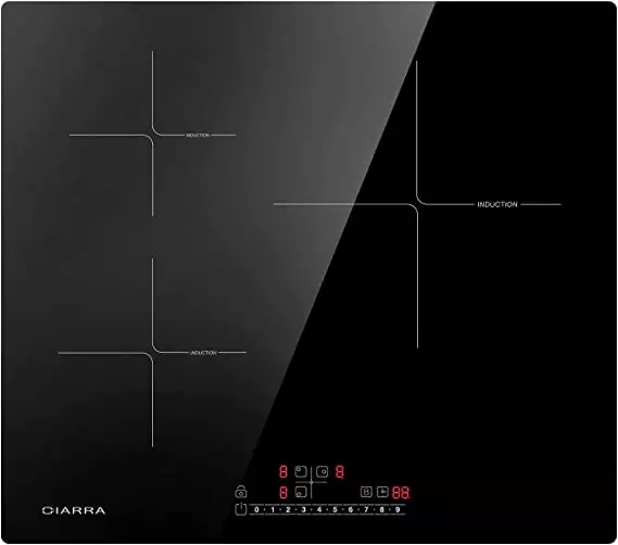 PLAQUE DE CUISSON INDUCTION CIARRA CBBIH3B 3 ZONES 6200 W - site Surplus Habitat