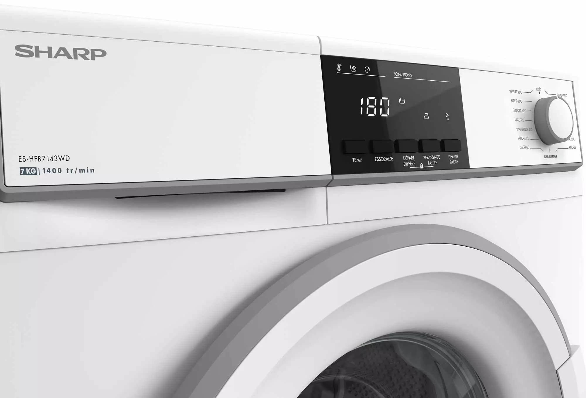 LAVE LINGE FRONTAL SHARP 7 KG 1400 TR CLASSE D - site Surplus Habitat